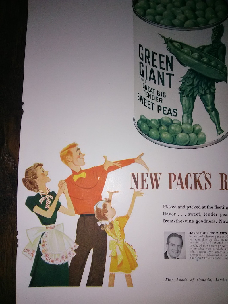 Original Green Giant Advertisement 1948