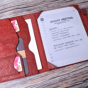 Supernote A5 X2 manta A5 X Case Red Embossed leather Supernote A6 X2 Nomad Personalized Cover Pen stand A6 X Folio Organizer 1QCGSNSE
