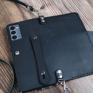 Tracolla in vera pelle Samsung Galaxy Z Fold6 Z Fold5 Z Fold3 Z Fold4 Z Fold Custodia speciale in pelle Portafoglio Portaoggetti Pieghevole Fatto a mano