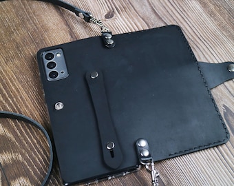 Crossbody Strap Genuine Leather Samsung Galaxy Z TriFold Galaxy Z Fold8 Ultra Galaxy Z Fold8 Case Wallet Hand Holder Handmade 9CDSZ04