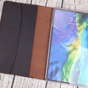 Wireless Charging Cover Samsung Galaxy Tab S10 Lite Tab S10 FE Tab A9+,S9 FE+,S8+/S9 Ultra/S6 Lite (2024) Crossbody strap Full Grain Leather