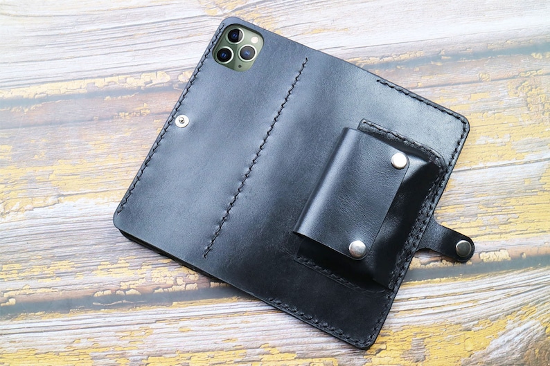 Genuine Leather iPhone 11 11 Pro 11 Pro Max X Xs Max Xr 8 8 Plus Leather Case fit Cards Full Leather