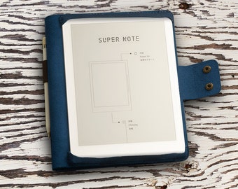 Étui En Cuir Véritable Pour Tablette Avec Deux Emplacements Pour Cartes