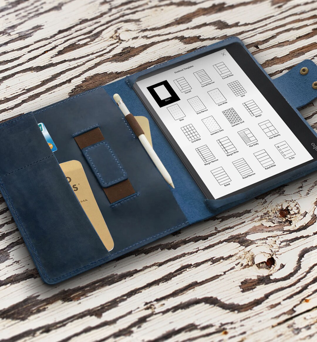 Personalized Leather Kobo Elipsa 2E Cover Kobo Elipsa Pack Cover, Sage