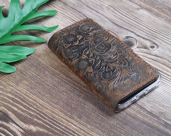 Personalized Leather iPhone 17 Pro Max/17 Pro/17/17e/iPhone Air Wallet Case 1CDIF03