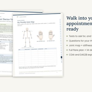 Rheumatoid Arthritis Workbook Printable, RA Diet Guide & 2 Week Meal Plan, Anti Inflammatory Food List, Flare Tracker, PDF image 6