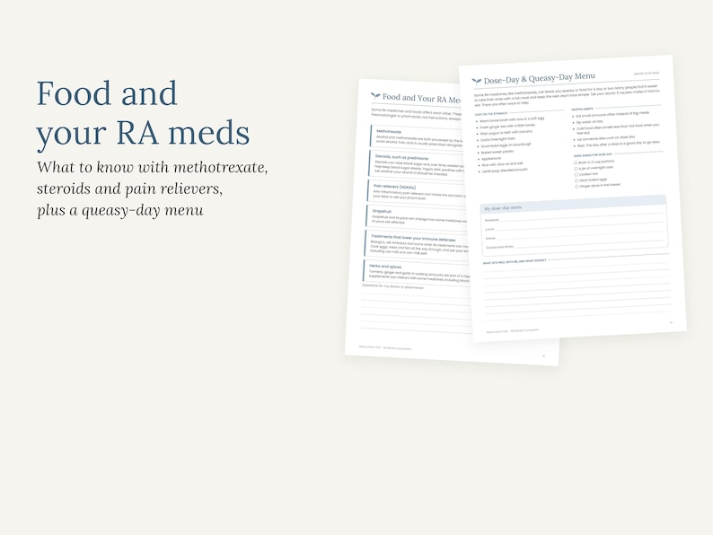 Utskrivbar antiinflammatorisk måltidsplan mot reumatoid artrit, recept och matlista för ledvänlig matlagning i PDF-format bild 6