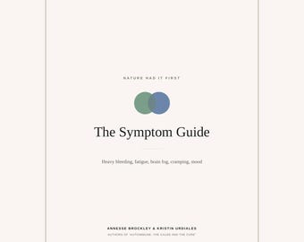 Period Symptom Guide Printable, Menstrual Symptom Reference PDF, Heavy Bleeding Fatigue Brain Fog Cramps Mood, Cycle Education Download