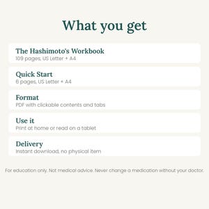 Hashimoto's Workbook Printable, Hypothyroid Diet Guide & 2 Week Meal Plan, Thyroid Food List, Doctor Visit Questions, PDF image 8