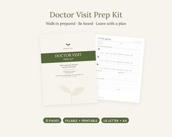 Doctor Appointment Planner, Fillable and Printable PDF, Fibromyalgia & Chronic Illness Medical Binder, Questions to Ask Your Doctor