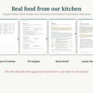 Hashimoto's Workbook Printable, Hypothyroid Diet Guide & 2 Week Meal Plan, Thyroid Food List, Doctor Visit Questions, PDF image 5