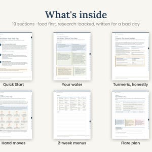 Rheumatoid Arthritis Workbook Printable, RA Diet Guide & 2 Week Meal Plan, Anti Inflammatory Food List, Flare Tracker, PDF image 2