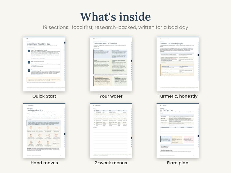 Rheumatoid Arthritis Workbook Printable, RA Diet Guide & 2 Week Meal Plan, Anti Inflammatory Food List, Flare Tracker, PDF image 2