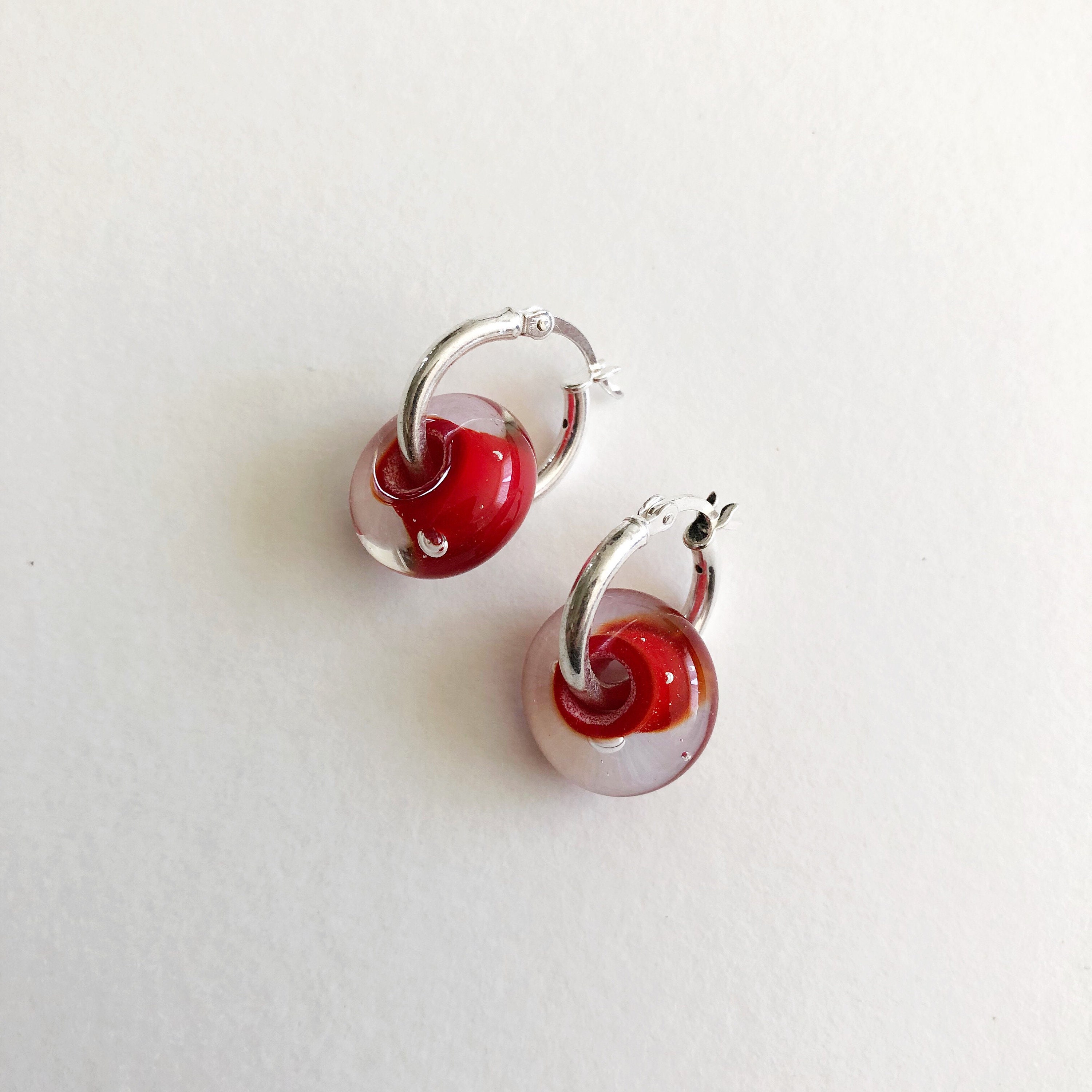 7 Lampwork Perles De Verre Cube 14 mm Aa2-16 7 Lampwork Perles De Verre Cube 14 mm Aa2-16