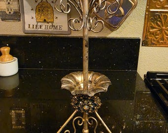 Sparkly brooch upcycled jewelry display and holder
