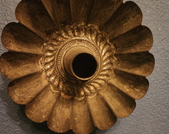 Vintage fancy metal bundt pan wall hanging