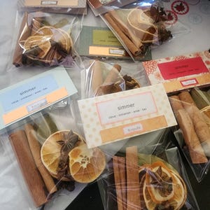 Personalized Simmering Potpourri Favors: Dried Citrus, Cinnamon & Star Anise