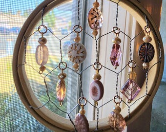 Sparkly mini chicken wire suncatcher