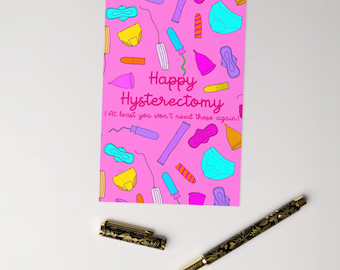 Happy Hysterectomy Surgery Cancer Endometriosis Get Well Greeting card