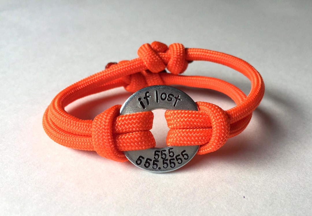 IF LOST Adjustable Bracelet Great for Vacations Personalized One Washer