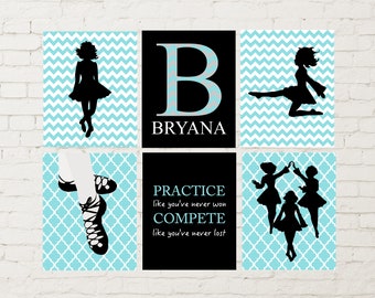 Irish dancer Set of 6 prints ghillies teen girl art Irish dance wall art inspirational dance art girls wall art Irish art prints