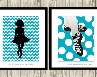 Irish dancer Set of 6 prints ghillies teen girl art Irish dance wall art inspirational dance art girls wall art Irish art prints