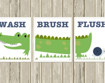 Alligator Bathroom Etsy