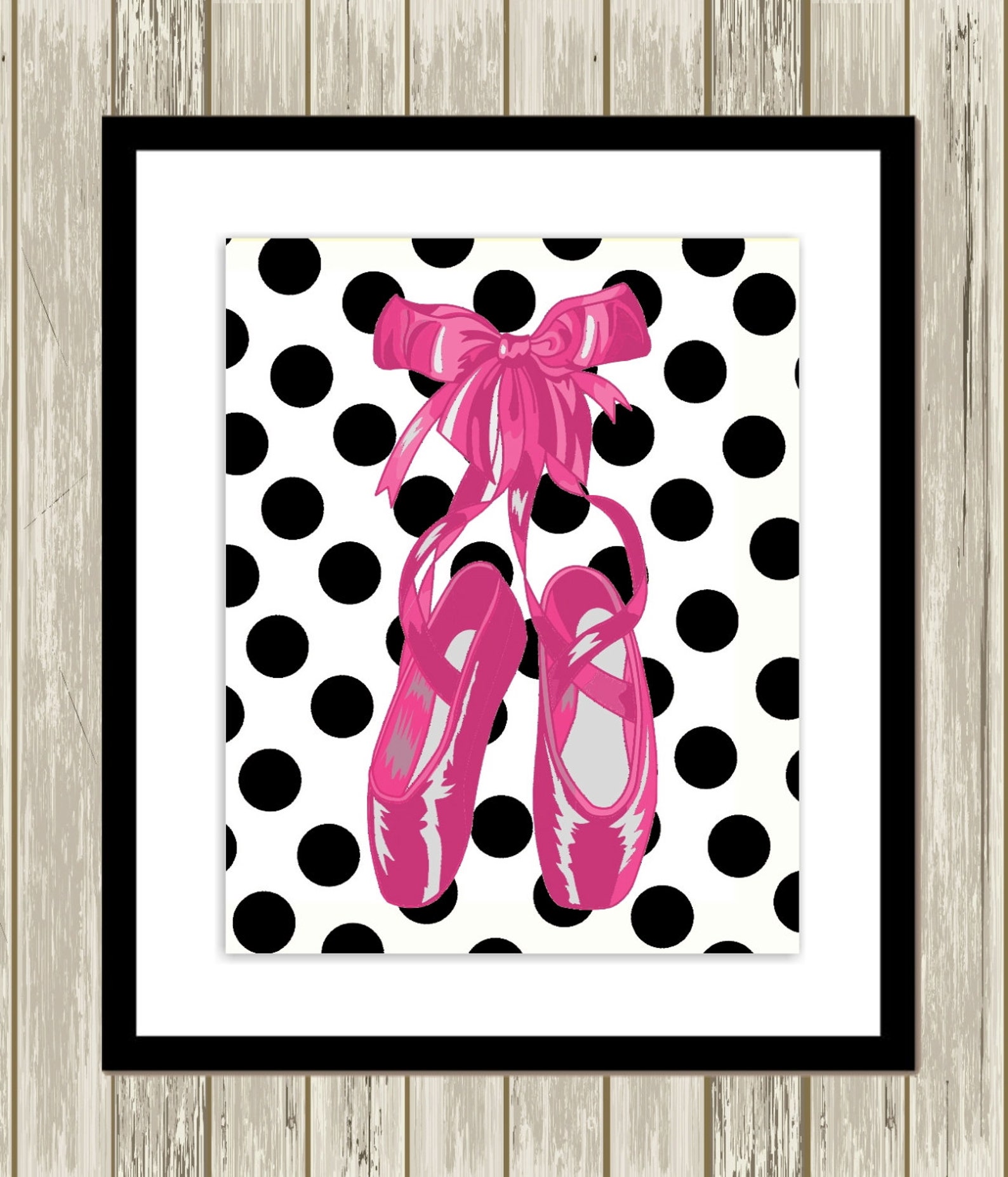 girls ballerina art, girls wall art, ballerina room wall art, ballet shoes, polka dot, pre teen girls room, girls posters, set o