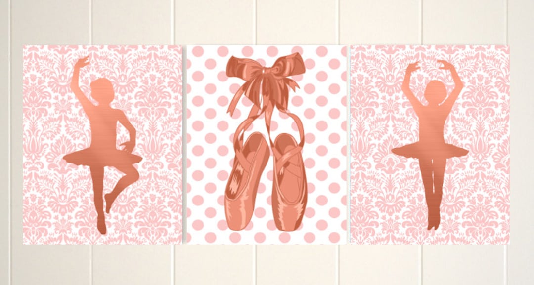 Little Girls Wall Art, Girls Ballerina Room Decor, Baby Girl Nursery