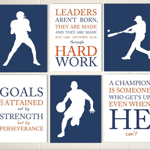 Football Art Sports Wall Art Boys Room Decor Large Canvas Art Etsy