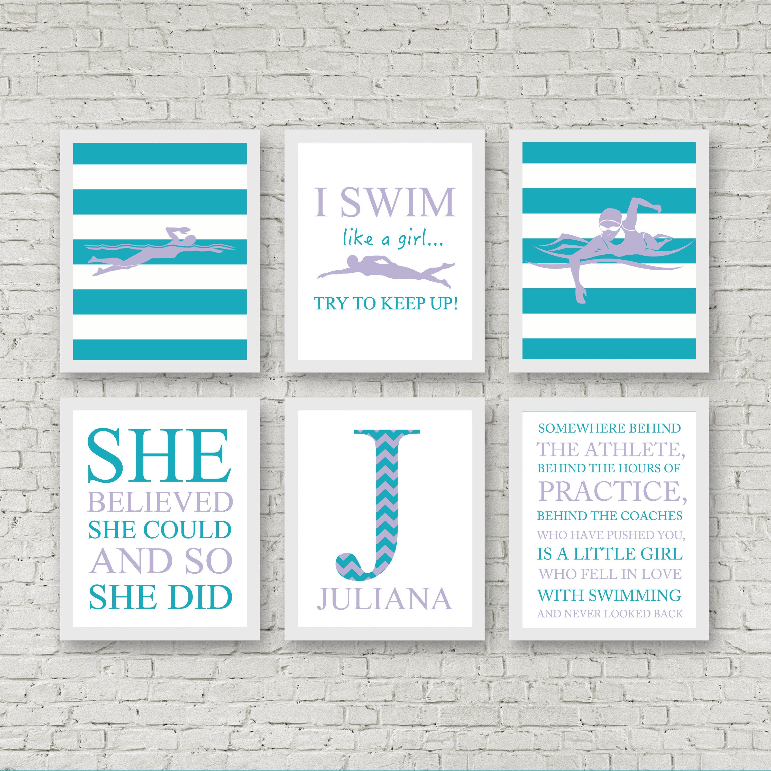 Swimming Gift for Girl Swimmer Girl Teen Girl Bedroom Etsy