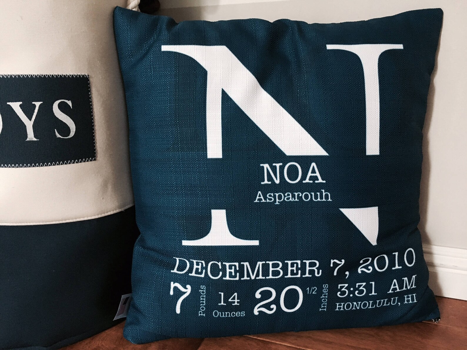 Birth announcement throw pillow cover kids pillow cover baby Etsy