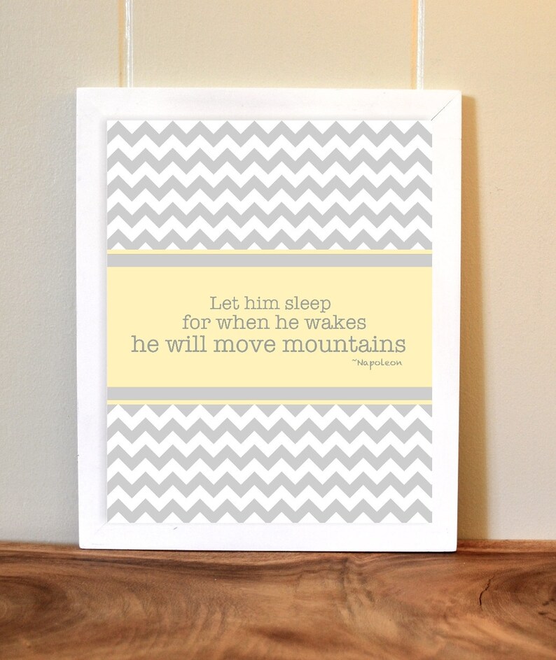 Baby Boy Nursery Art Quotes for Nursery Art Grey Yellow Etsy