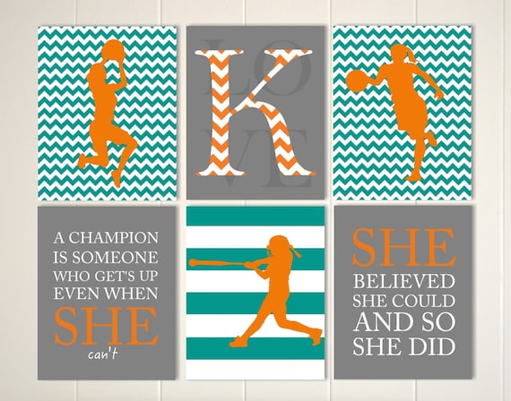 Motivational Sports Quotes Art Girls Basketball Art Softball Etsy