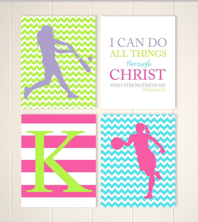 Softball Wall Art Girls Room Basketball Decor Basketball Etsy