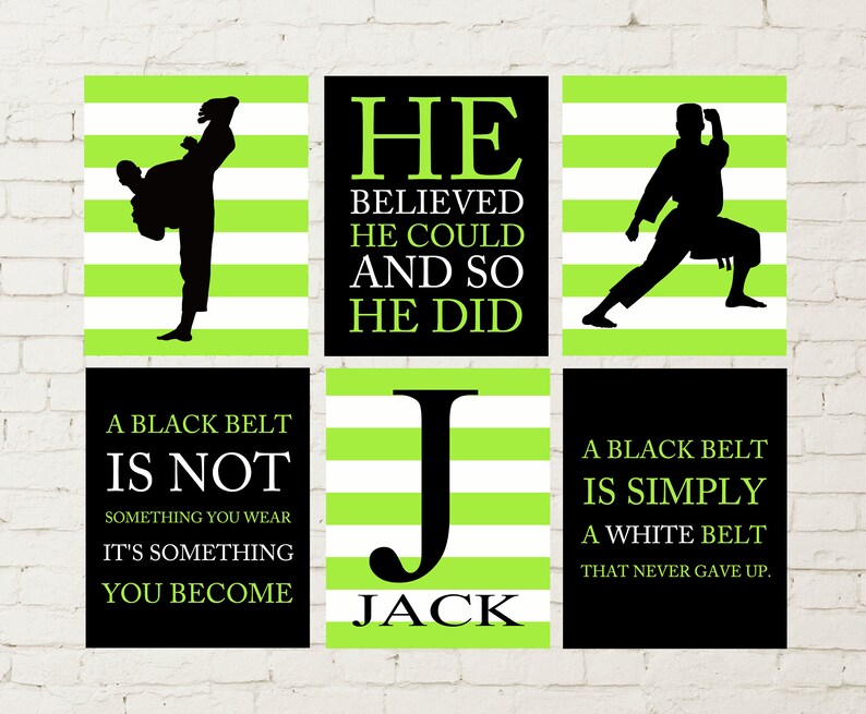 Karate Wall Art Martial Arts Wall Art Karate Boy Black Etsy