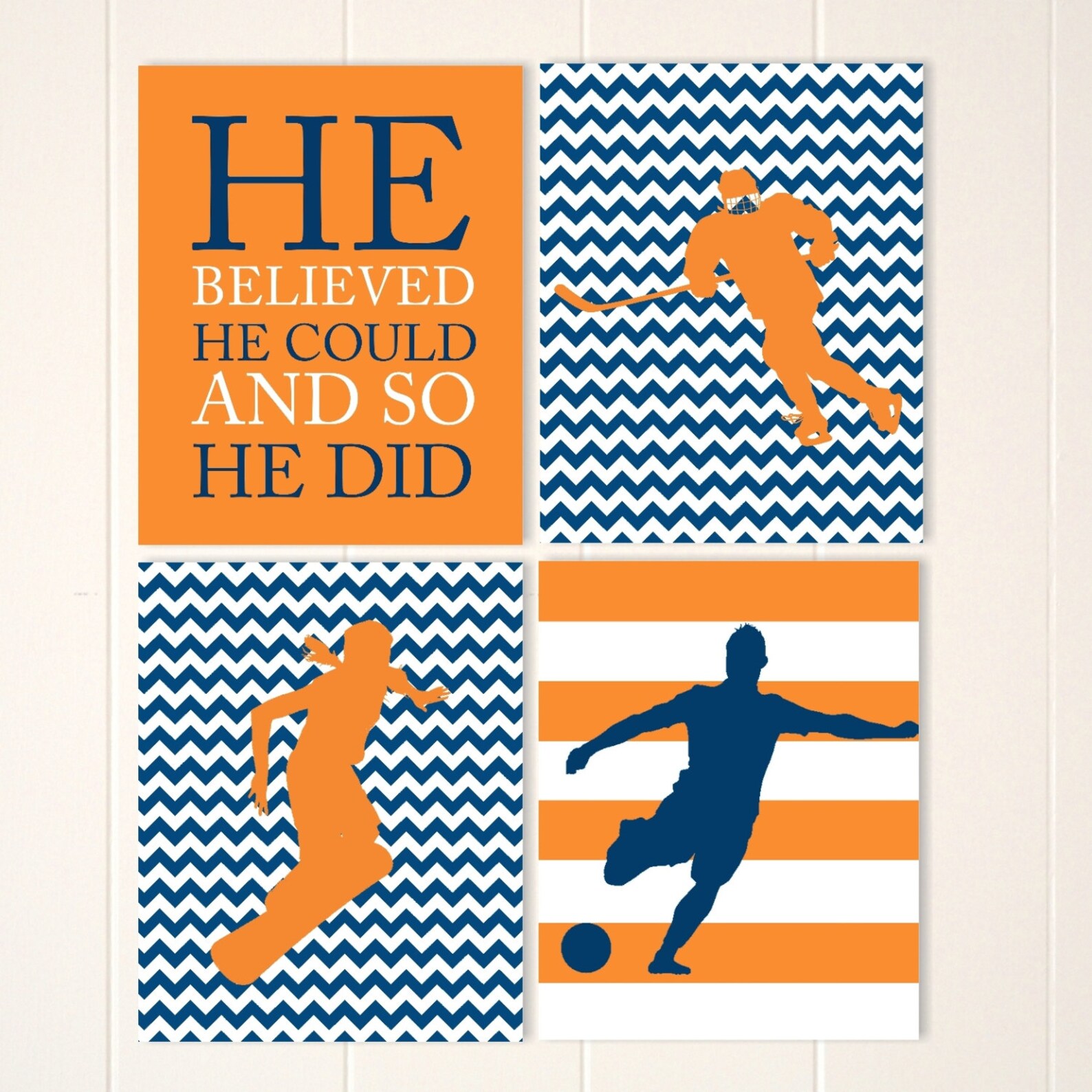 Boys Wall Art Ice Hockey Art Snowboarder Soccer Wall Art Etsy