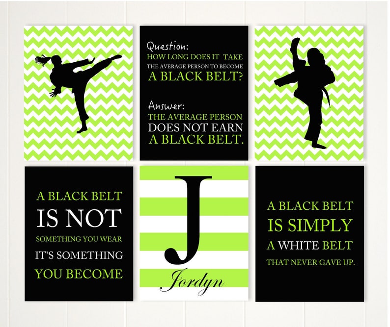Karate Wall Art Martial Arts Wall Art Karate Boy Black Etsy