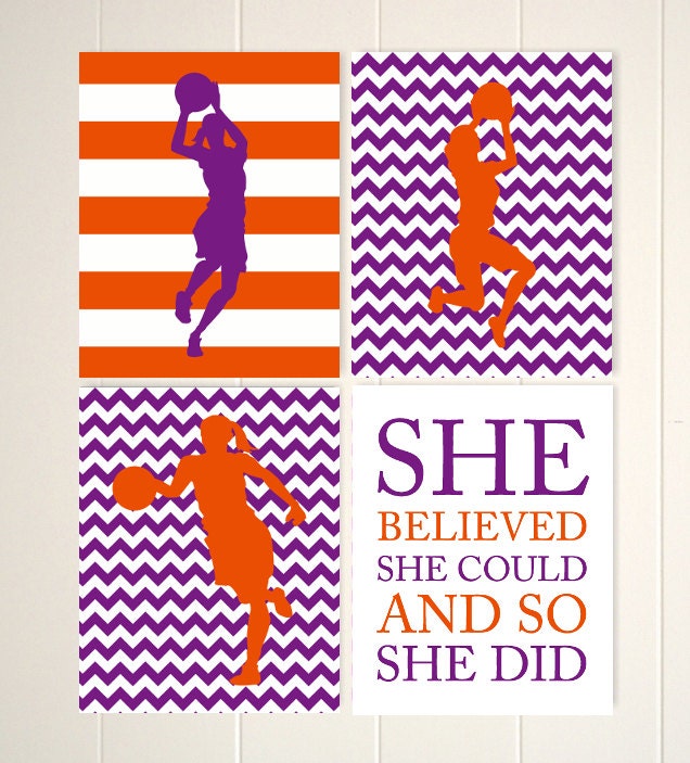 Basketball wall art basketball girls art girls room decor | Etsy