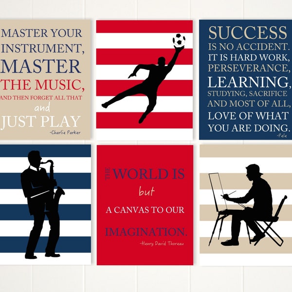 Teen Boy Wall Art Etsy