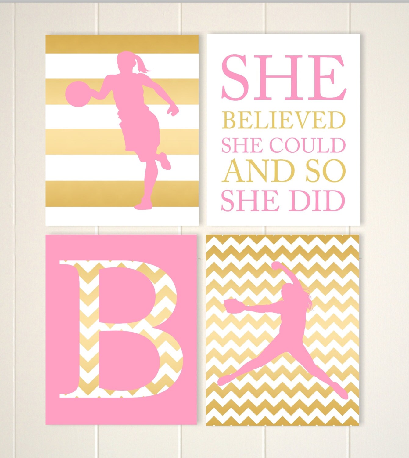 Basketball girl wall art softball wall art inspirational Etsy