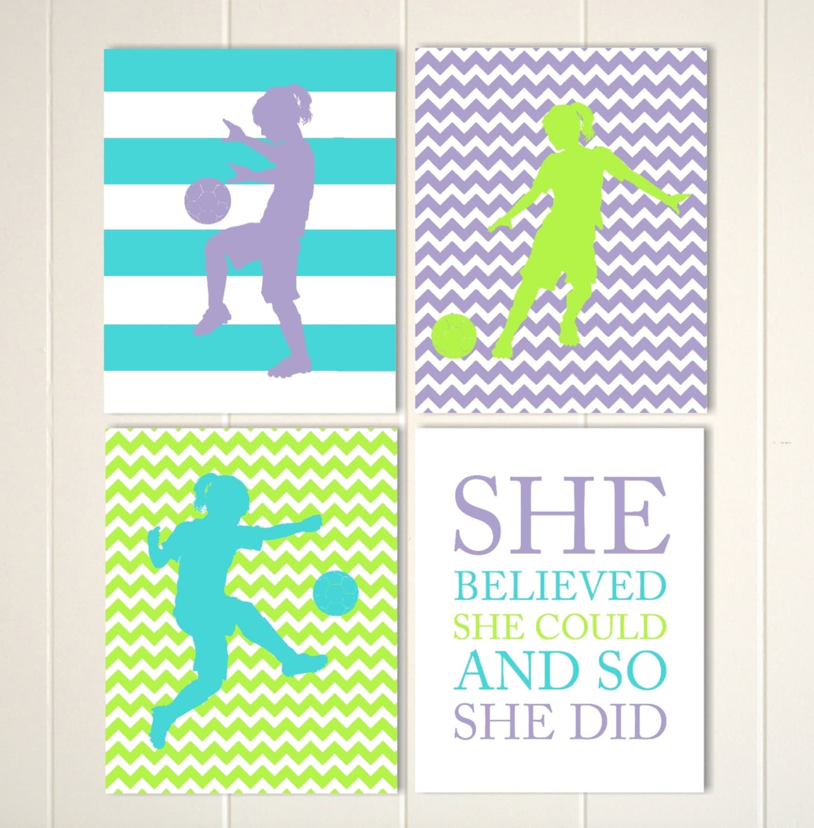 Soccer Girl Wall Art Soccer Room Decor Girls Wall Art Girls Etsy