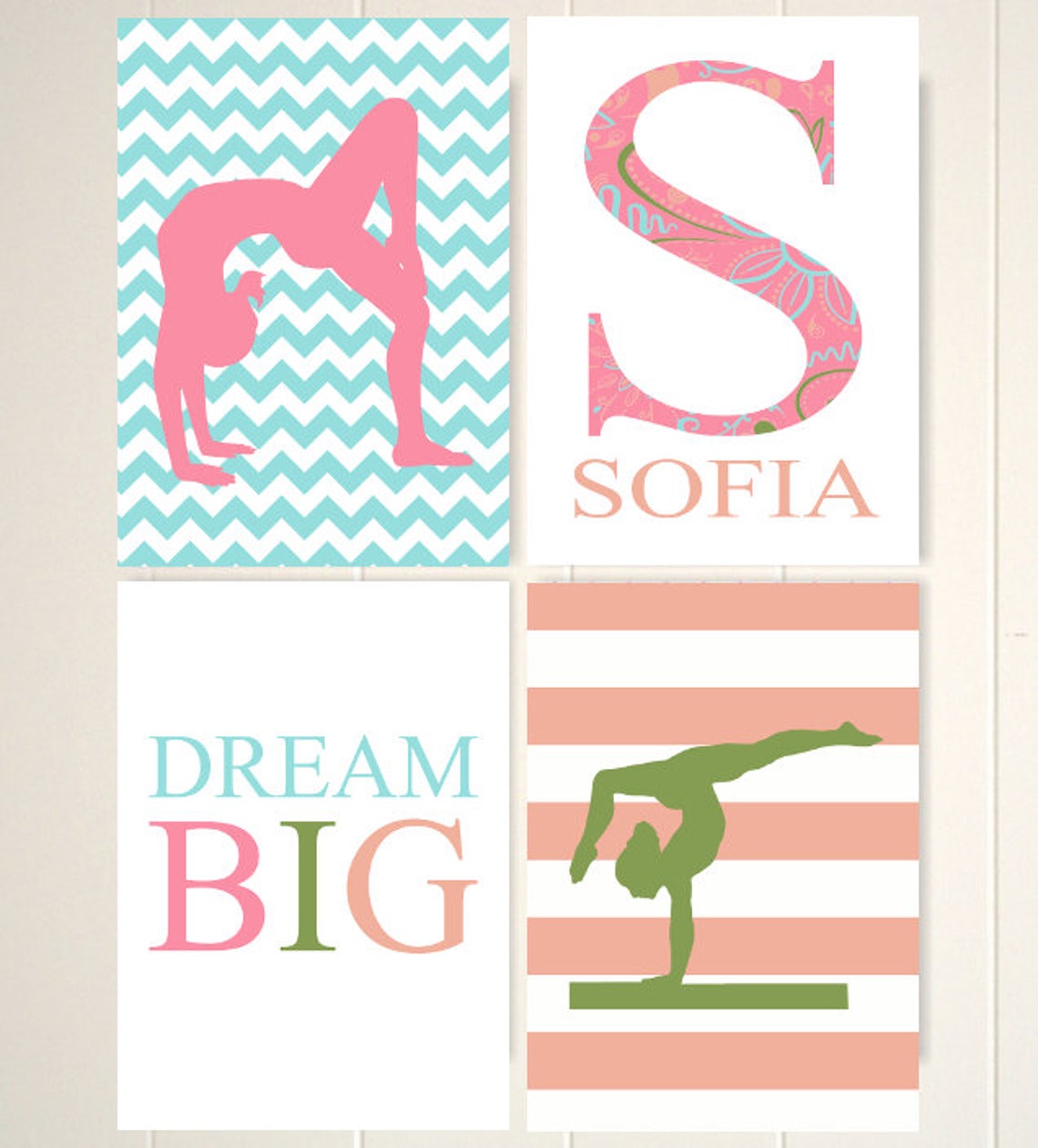 Gymnastics room decor gymnast girl wall art girls wall art Etsy