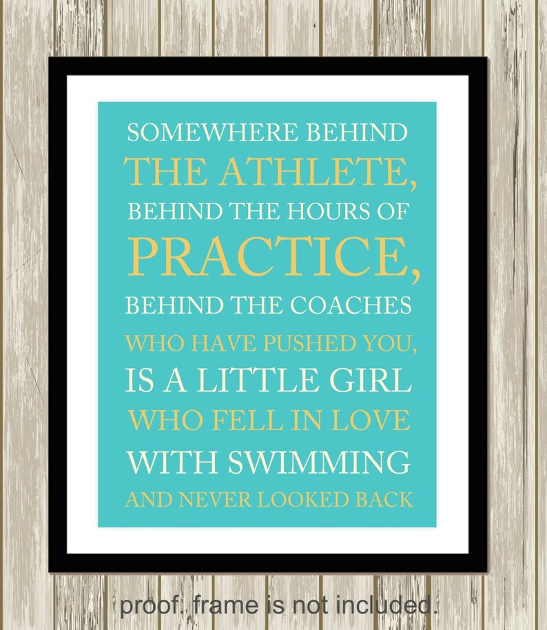 Gift for girl swimmer girl swim wall art teen girl wall Etsy