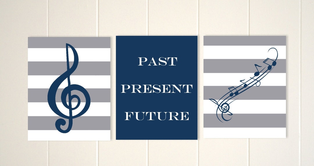 Musical Theme Wall Art, Treble Clef Wall Art, Musical Notes, Baby Boy Nursery, Boys Room Wall