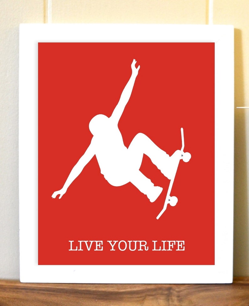 Teen Boy Art Skateboard Quotes Skateboard Art Boys Art Etsy