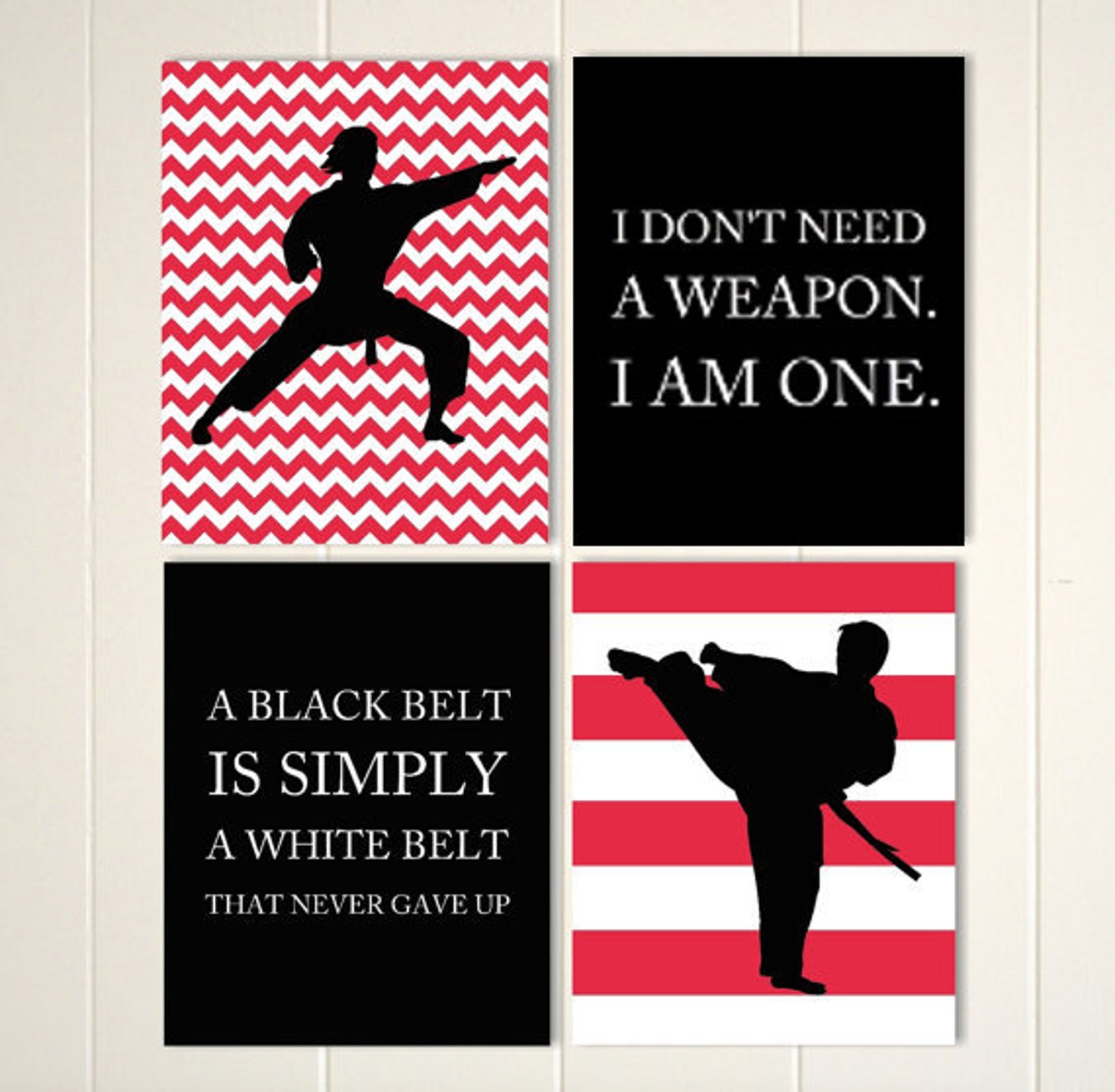 Boys Wall Art Karate Wall Artmartial Arts Boy Sports Etsy