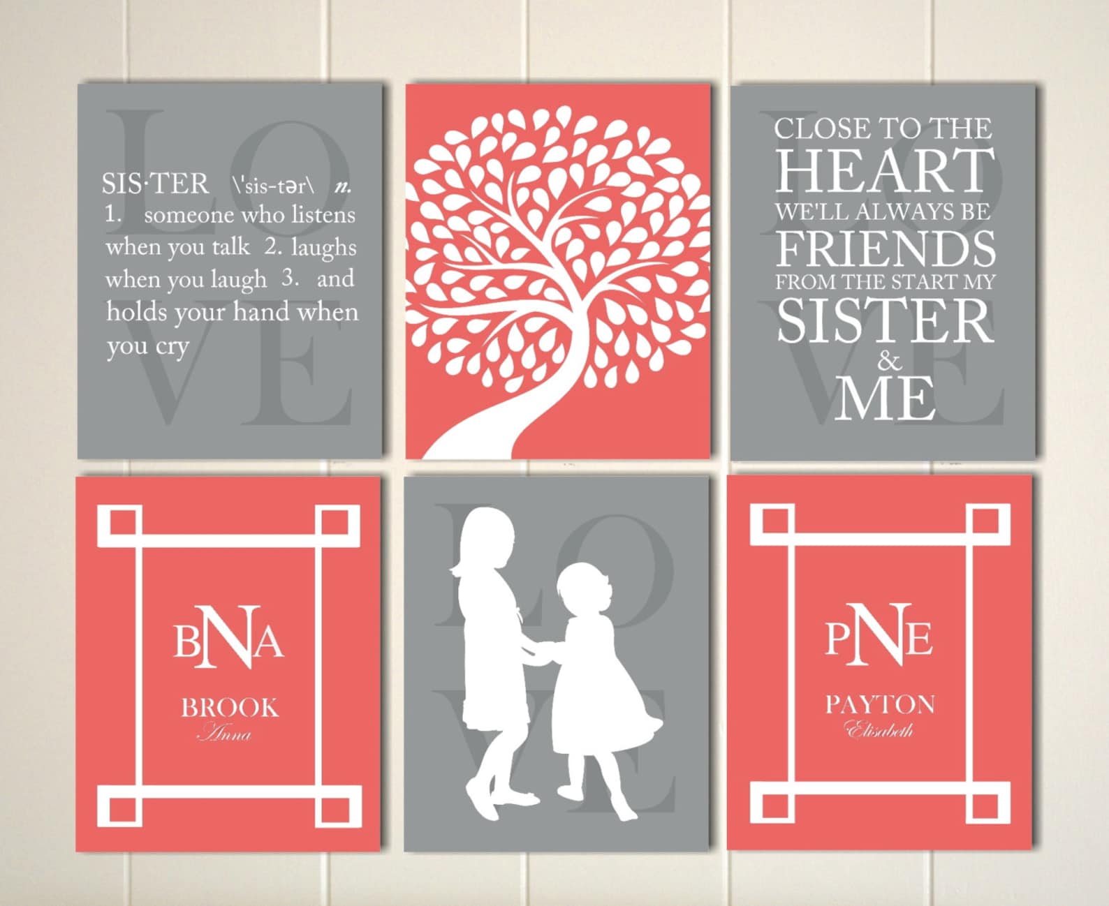 Sisters Wall Art Girls Wall Art Baby Girl Nursery Twins Etsy