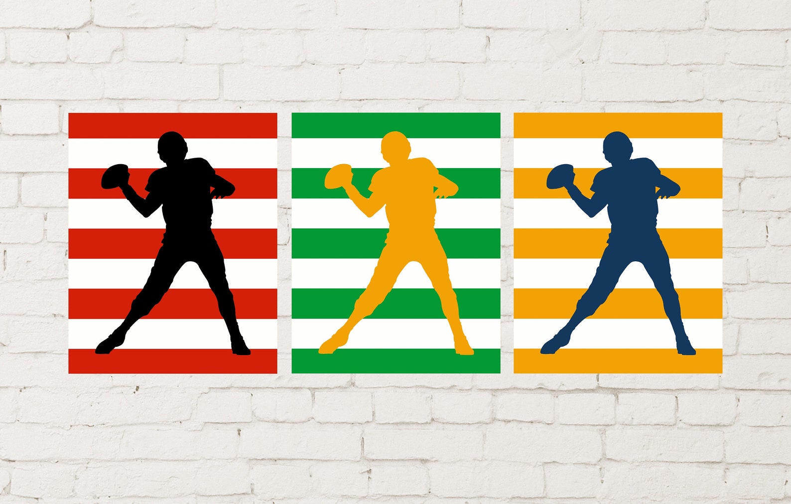 Football Wall Art Teen Boys Art Sports Art Boys Wall Art Etsy