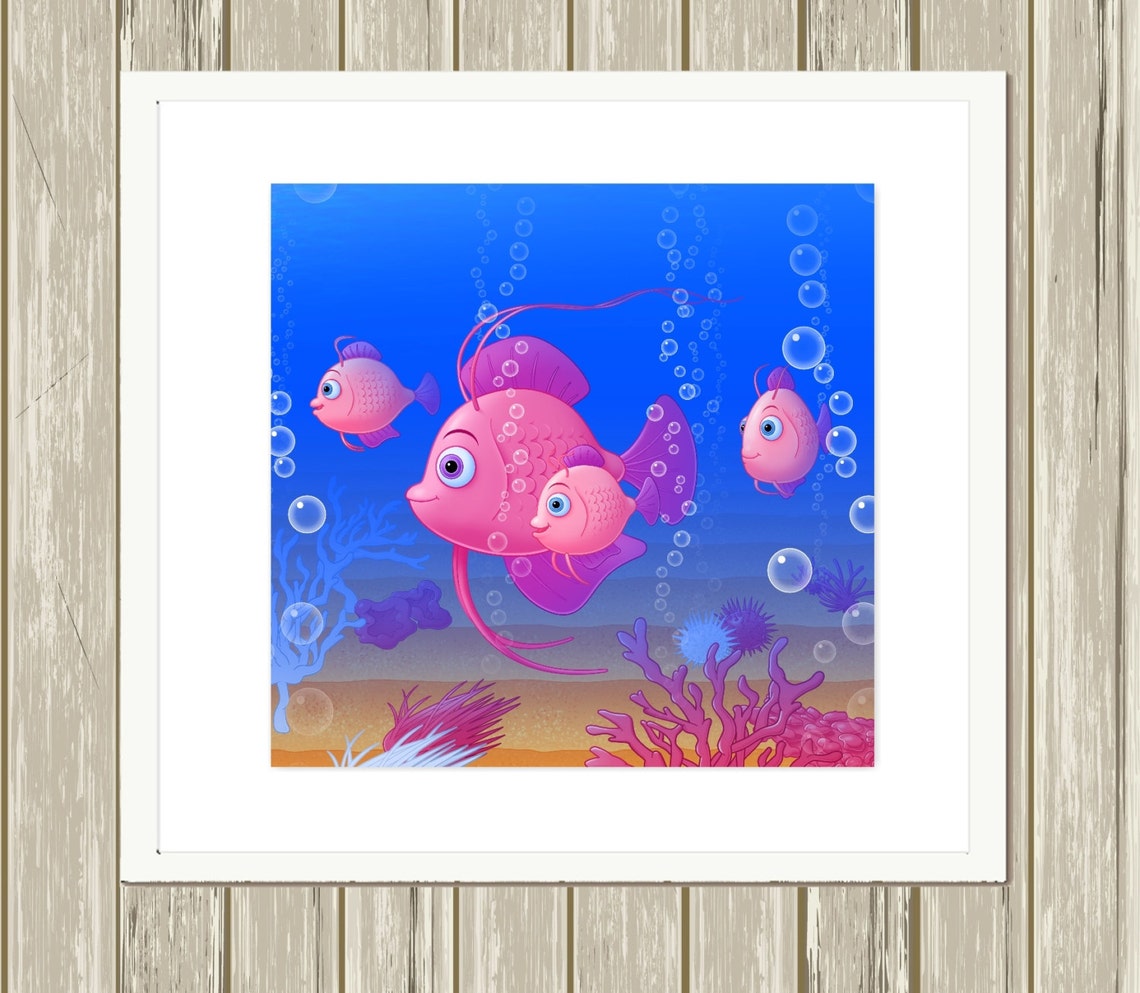 Nursery Art Baby Girl Art Ocean Theme Nursery Decor Baby Etsy